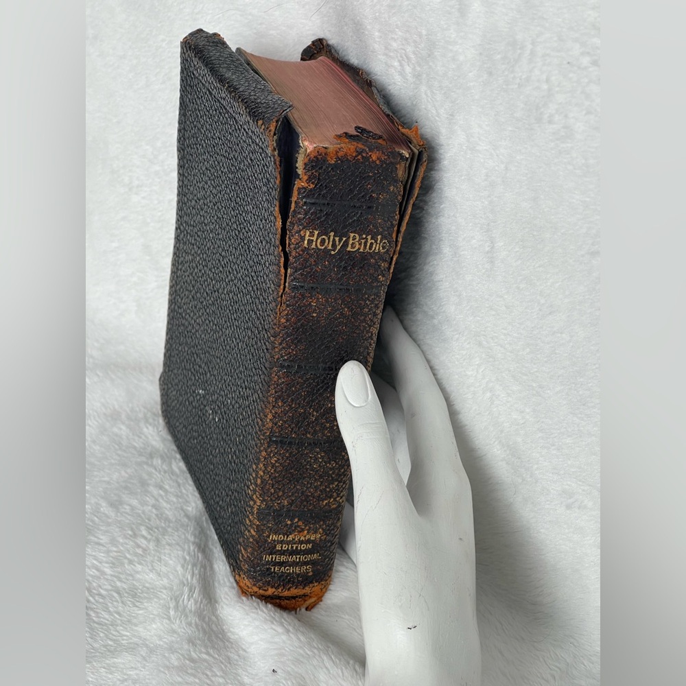 Antique late 1800’s Bible writing from 1903 Hollywood CA leather historic beauty
